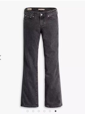 Levis Noughties Bootcut Jeans Low Rise Washed Black 28